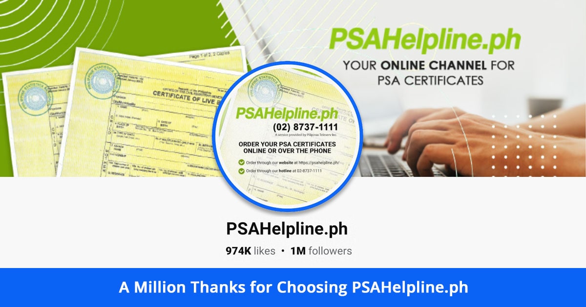 One million Filipinos trust PSAHelpline.ph for PSA online services